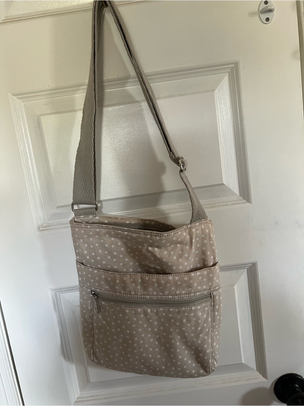 thirty-one Beige Polka Dot Crossbody Bag